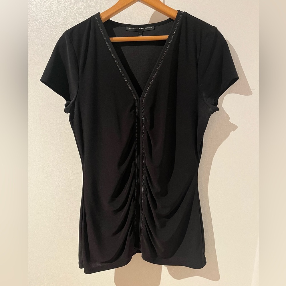 Ruched Top With Metallic Details